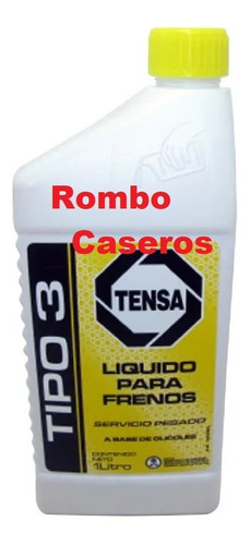 Liquido De Freno Tensa Tipo 3 1lt Dot3 1000cc