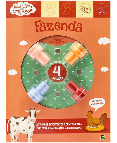 Meu Livro Com Carimbos: Fazenda, De Todolivro. Editorial Brasileitura, Capa Mole, Edição 1 Em Português, 2024