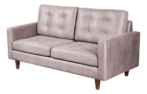Sofa Napoles 2 Cuerpo Cuero Kentucky - Latam Home