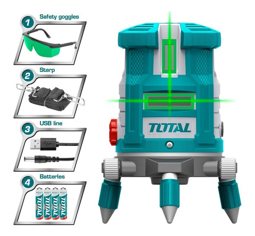 Medidor Nivel Laser Verde Autonivelante Industrial Total