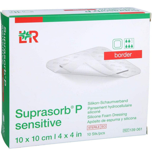Suprasorb P Sensitive Curativo Espuma Silicone 10x10 Cm 1 Un