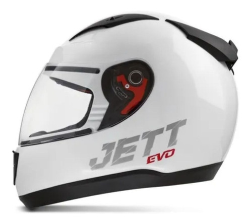 Capacete  Jett Evo Line Solid Branco Fosco  Tam.60 Pro Tork 