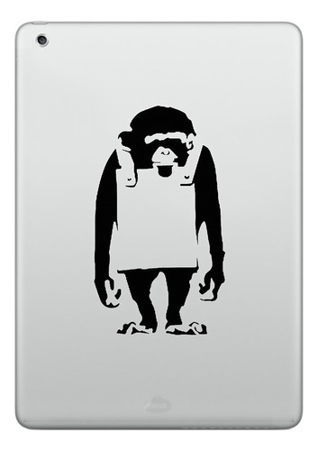 Calcomanía Sticker Vinil Para Laptop Monkey Bansky Mod2