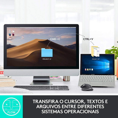 Mouse Logitech Mx Master 3, Sem Fio, 4000 Dpi, Ergonômico