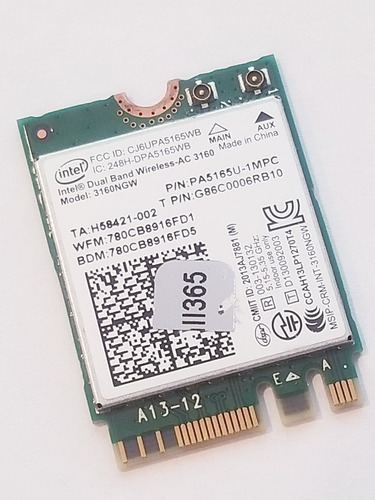 Intel Dual Band Wireless-ac 3160ngw Toshiba E45 L55 S55
