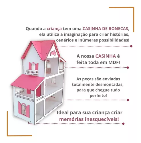 Casinha Para Criança Em Madeira Mdf + 30 Mini Moveis Oferta