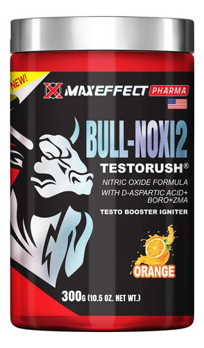 Pré Treino Bull-noxi2 300g - Maxeffect Pharma Sabor Laranja