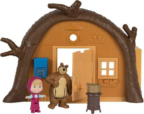 Imagen 4 de 10 de Casa Masha Y El Oso Figura Escenario Original Accesorios Edu