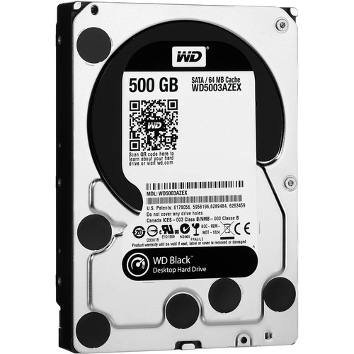 Imagen 1 de 4 de Disco Duro Pc Wd Western Digital Black 500gb Sata Wd5003azex