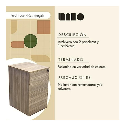 Mío Es Tuyo | Archivero De Madera Con 3 Gavetas | Modelo