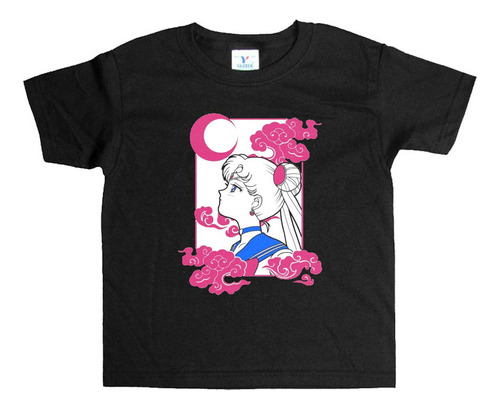 Remera Negra Niños Sailor Moon  R87