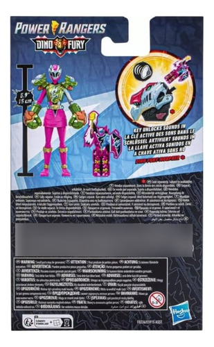 Figura Power Rangers Dino Fury Smash Armor Pink Ranger