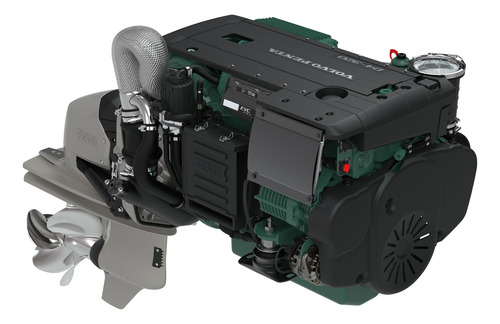 Motor Diesel Lancha Ou Barco Volvo Penta D4 320hp Com Rabeta