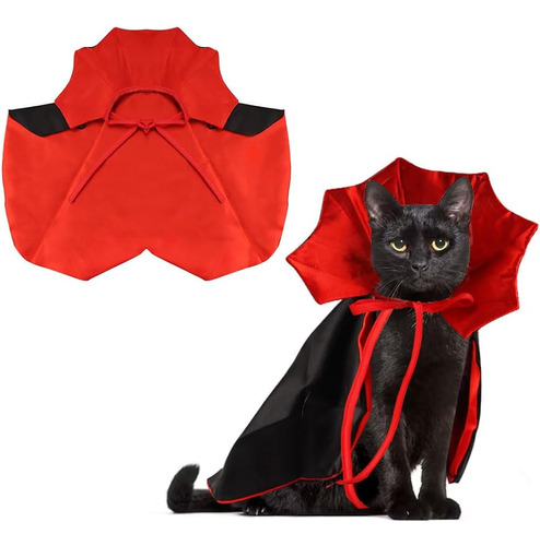 Disfraz De Capa De Vampiro De Gato De Halloween Ropa De Disf