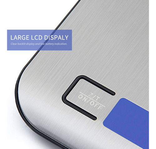 Pantalla Lcd De Báscula De Cocina Digital De 11 Libras Para