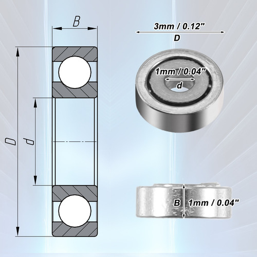 10 Unidades Rodamiento De Bolas De 1 X 3 X 1 Mm 681