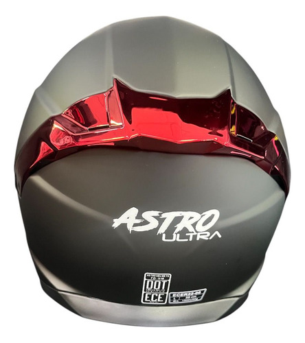 Casco Moto Astro Ultra Solido Negro Mate