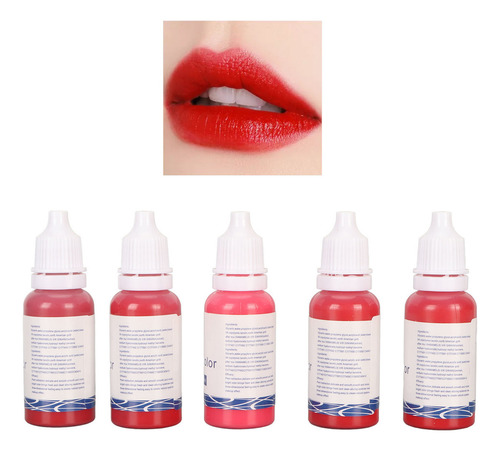 Pigmento De Maquillaje Permanente Para Labios, 5 Colores, Mi