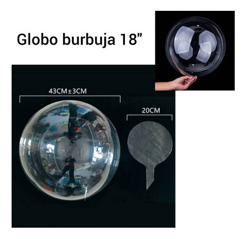 Globo Burbuja Transparente 18 Pulgadas Precio Por 2