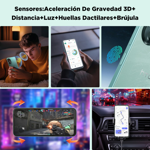 Teléfono móvil HTC Wildfire E7 Plus 6.78 pulgadas, 16 (8+8) gb Ram 256 Rom, reconocimiento de doble SIM, desbloqueo facial con huella dactilar 64+16 megapíxeles