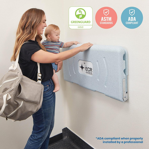 Horizontal Wall-mounted Baby Changing Station, Wall-mounted,