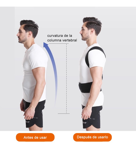 Corrector Postural Unisex Con Soporte Ajustable Para Espalda