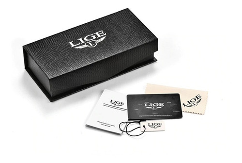 Relógio Lige Quartzo Masculino Lançamento Prova D'água Top
