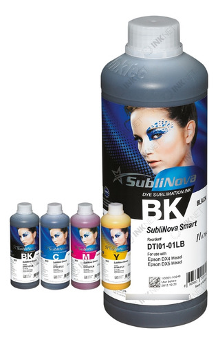 Tinta 1l Sublimática Inktec Sublinova Smart Dti Para Dx4 Dx5