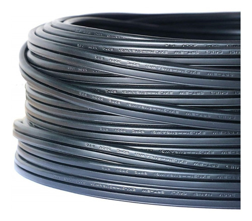 Cable Para Guirnalda Led 2x1,5 Mm Negro X50 Mts Reforzado