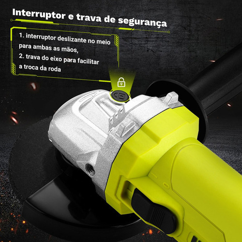 Esmerilhadeira Lixadeira Angular Profissional 750w Desoon