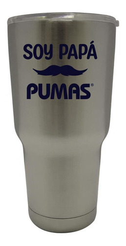 Vaso Térmico Termo Pumas Unam 30 Oz Soy Papá Od76391 Color Plateado