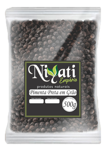 Pimenta Do Reino Preta Seca Em Grãos 500g - Niyati