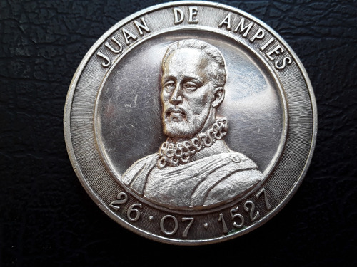 Medalla Juan De Ampies De Plata Ley 1000 