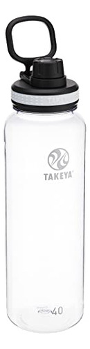 Botella De Agua Deportiva Takeya Tritan, 40 Onzas, Transpare