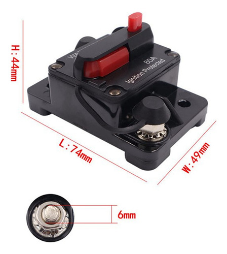 Fusibles De Interruptor Pulsador De Reinicio Manual Dc12-48v