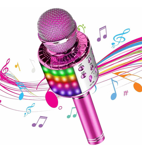 4 Pulgadas 1 Wireless Bluetooth Karaoke Microphone With Led 