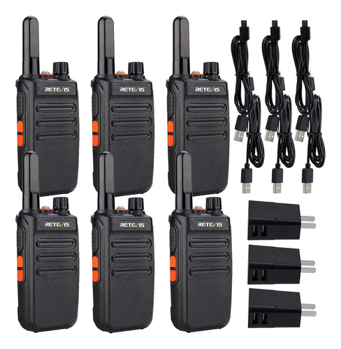 Rb35 Walkie Talkie - Paquete De 6 Radios Recargables De Dos