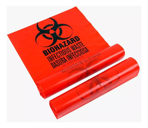 Bolsas Para Residuos Paqute De 100 Bolsas Rojas Rpbi 55x60