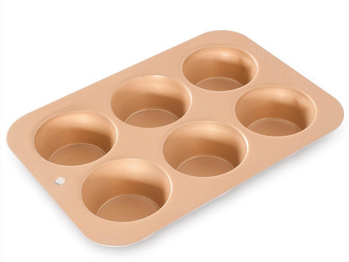 Molde Para 6 Muffins Acero Aluminizado Nordicware Color Marrón