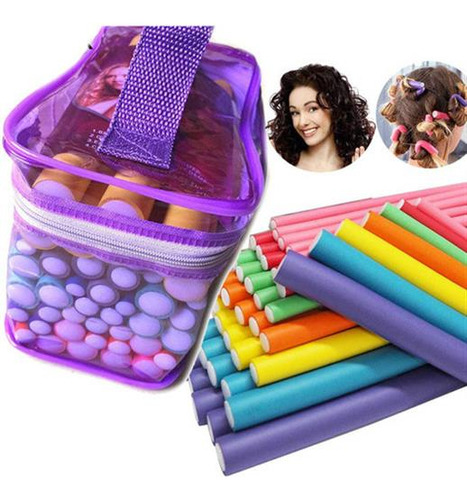 . Set De 42 Unidades Flexi Rizadores De Cabello Sin Calor