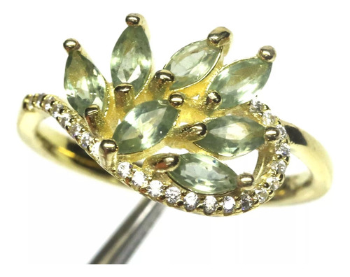 Anillo Solitario Zafiro Plata 925