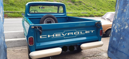 Imagem 4 de 15 de Chevrolet C10 Gasolina Stand Placa Preta