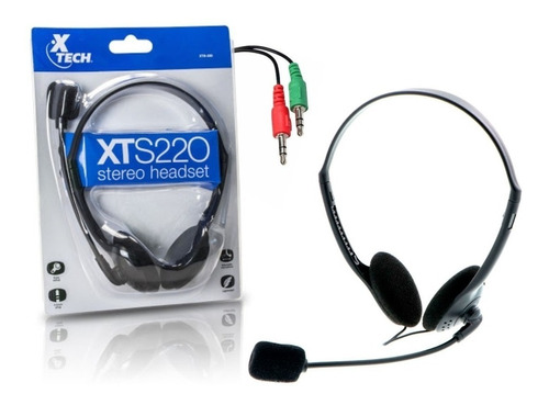 Imagen 1 de 3 de Auriculares Xtech Xts-220 Con Microfono Pc Notebook