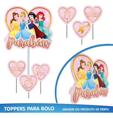 Imagem 6 de 9 de Kit Festa Fácil Princesas Disney - Decoração De Aniversário