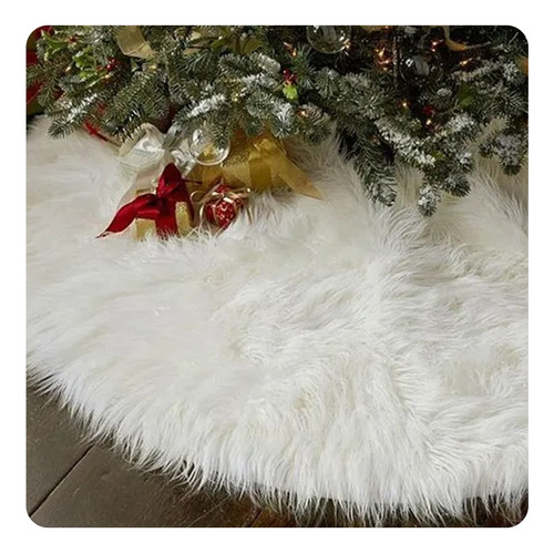 1 Falda De Felpa Con Forma De Árbol De Navidad De 3 Cm, Colo