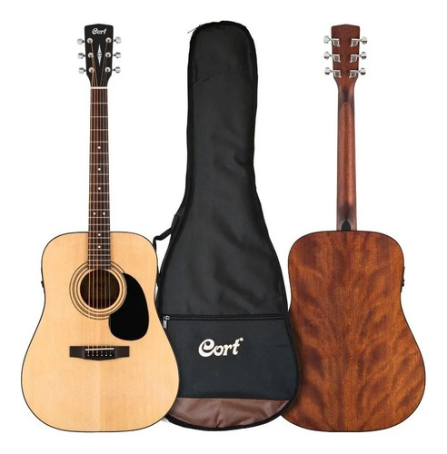 Guitarra Electro Acústica C/funda Open Pore Cort Ad810e Op