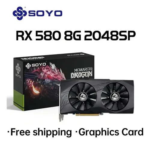 Placa de Vídeo Soyo Radeon RX 580 8GB GDDR5 AMD 2048SP PCI-Express