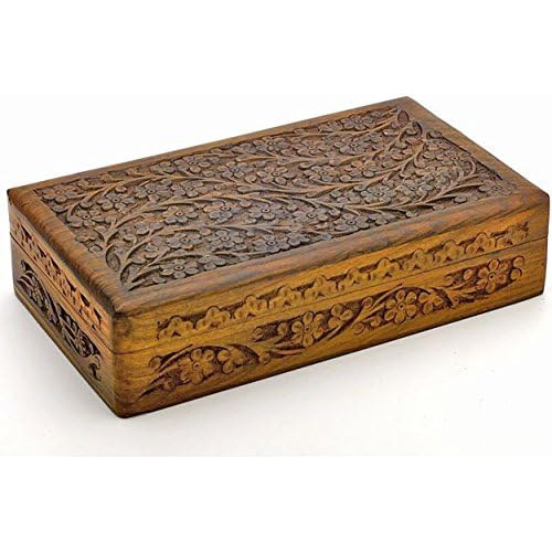 Caja De Madera Indiaarts De 6x10x2.5 Pulgadas, Diseño ...