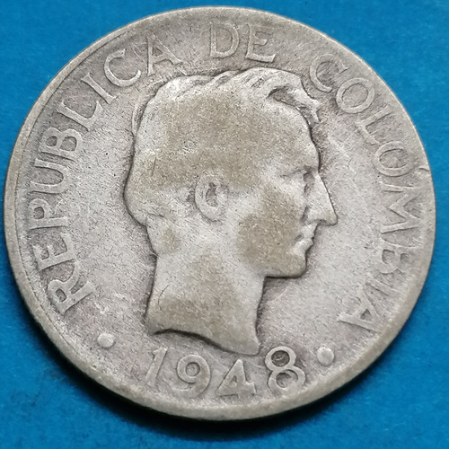 Colombia 20 Centavos 1948  Plata