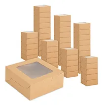 Comprar Cajas De Panadería Marrones Con Ventana Para Galletas, Minit